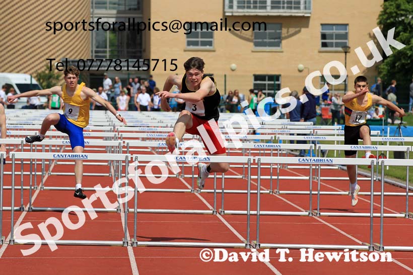 Mens U-17s and Boys U-15s Hurdles, 2022 Northern Inter Counties U17s and U15s Track and Field, York, Thursday, June 2nd. Photo: David T. Hewitson/Sports for All Pics